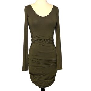 EXPRESS Chic Long Sleeve Olive Dress Women’s size small
